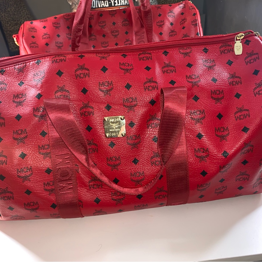 Mcm large duffel bag